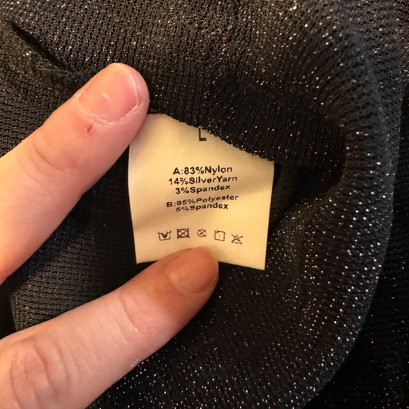 2pc Long Sleeve Bodycon Sheer Mesh Dress new without tag - Picture 5 of 6